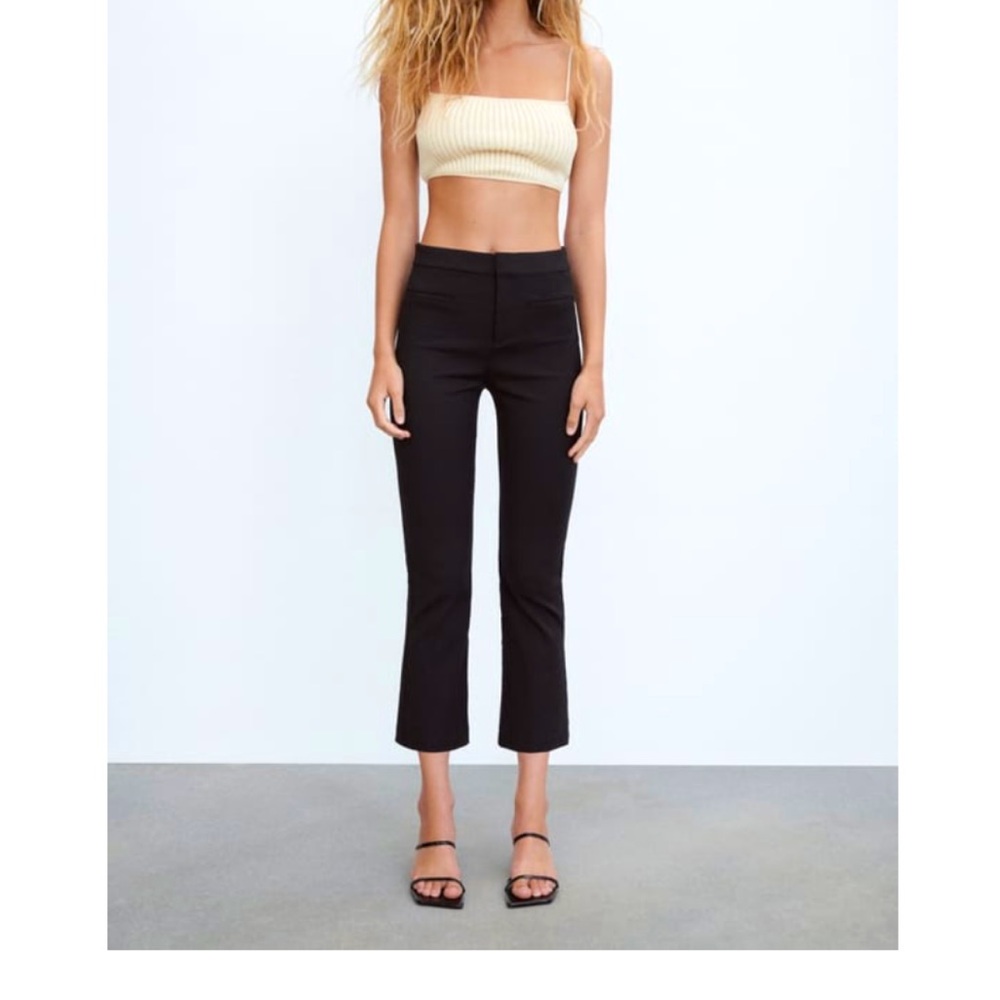 ZARA cropped flare pants